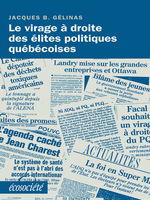 cover image of Le virage à droite des élites politiques québécoises